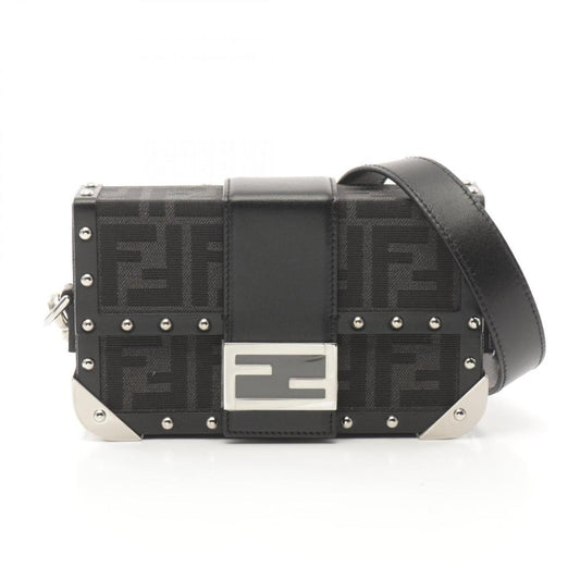Black Canvas Fendi Crossbody Bag
