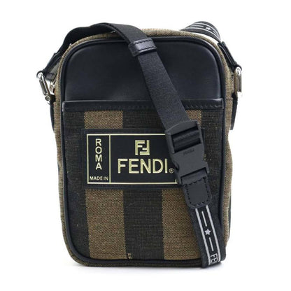 Black Canvas Fendi Crossbody Bag