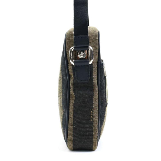 Black Canvas Fendi Crossbody Bag