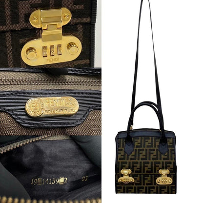 Black Canvas Fendi Handbag