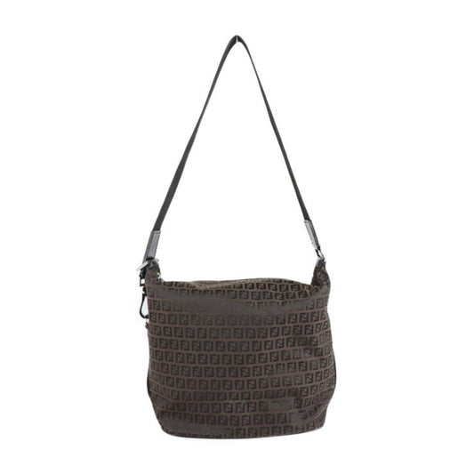 Black Canvas Fendi Shoulder Bag
