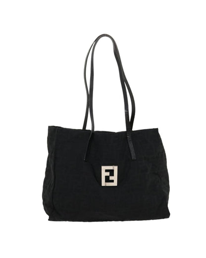 Black Canvas Fendi Shoulder Bag