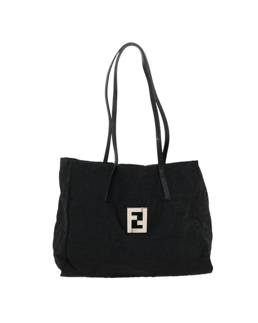 Black Canvas Fendi Shoulder Bag