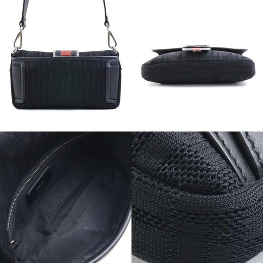 Black Canvas Fendi Shoulder Bag