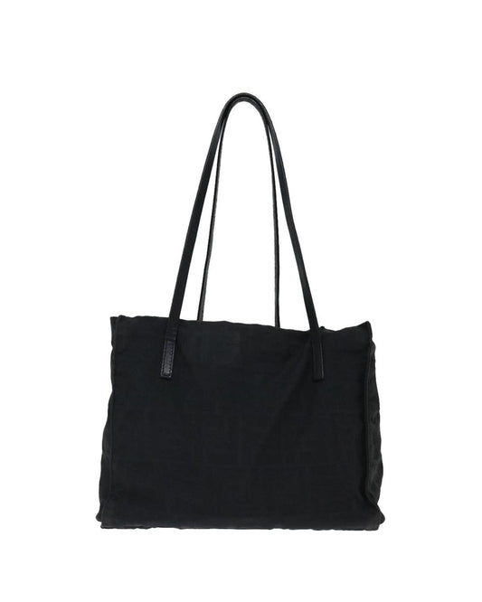 Black Canvas Fendi Shoulder Bag