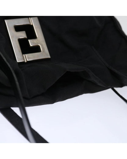 Black Canvas Fendi Shoulder Bag