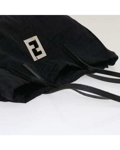 Black Canvas Fendi Shoulder Bag
