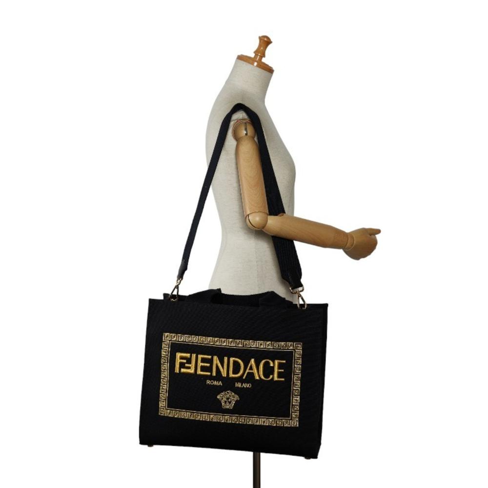 Black Canvas Fendi Tote