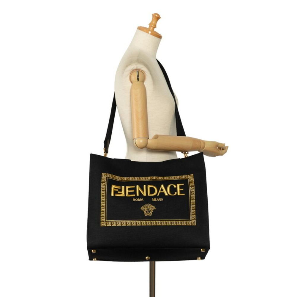 Black Canvas Fendi Tote