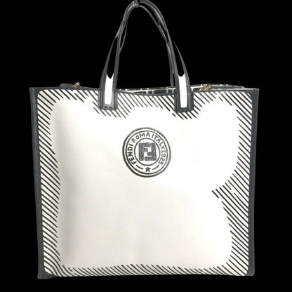 Black Coated Canvas Fendi Handbag