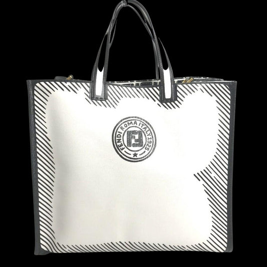 Black Coated Canvas Fendi Handbag