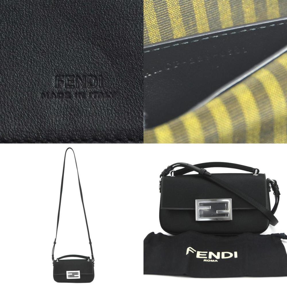 Black Fabric Fendi Baguette