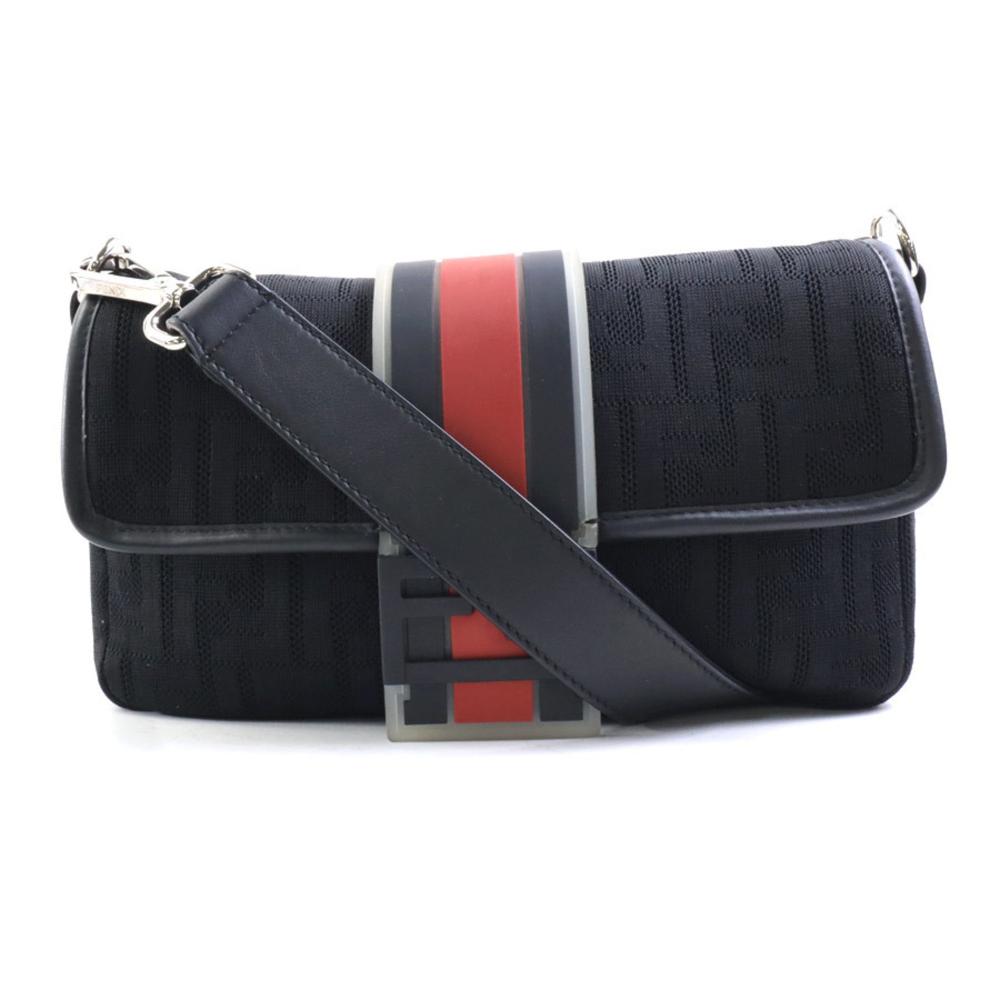 Black Fabric Fendi Zucca Pochette