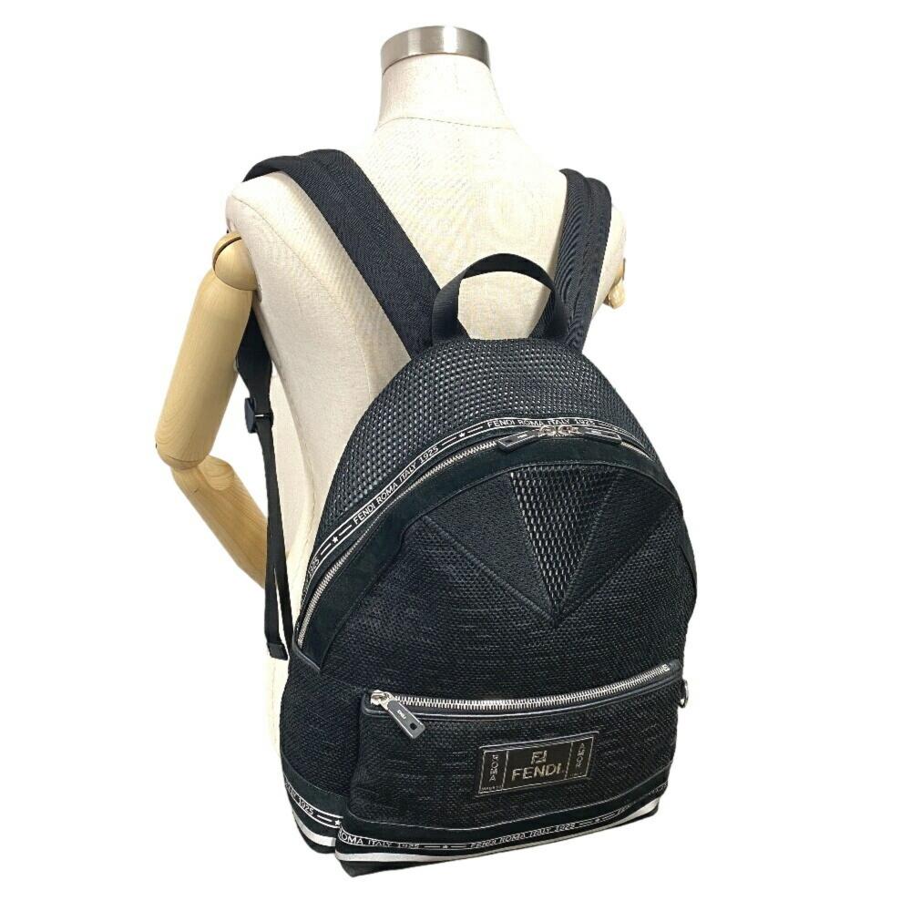 Black Leather Fendi Backpack