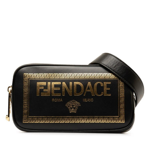 Black Leather Fendi Shoulder Bag