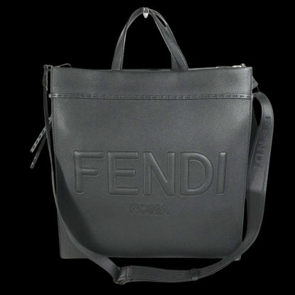 Black Leather Fendi Tote