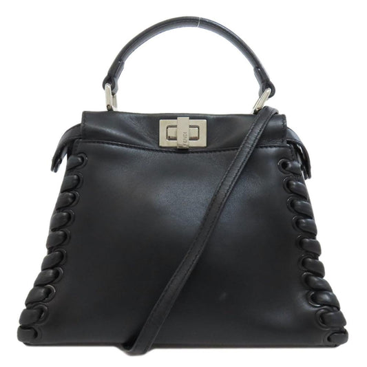 Black Leather Fendi Peekaboo