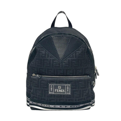 Black Leather Fendi Backpack