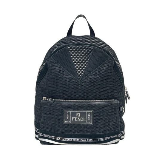 Black Leather Fendi Backpack