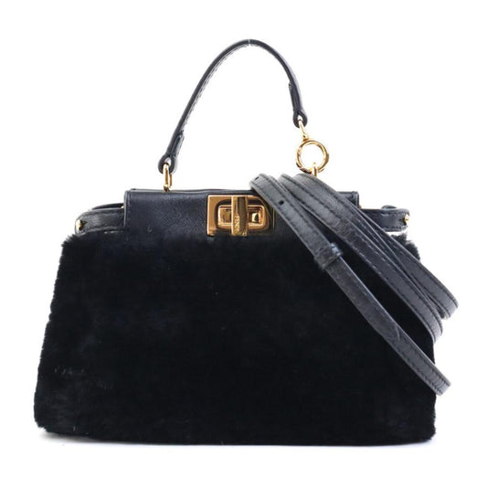 Black Leather Fendi Peekaboo