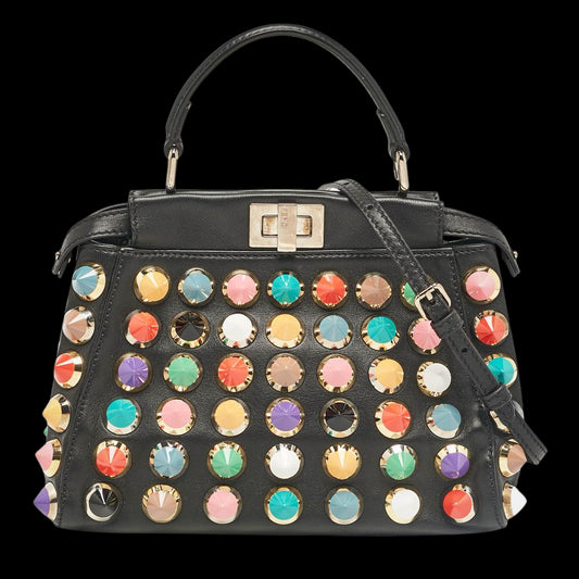 Black Leather Fendi Peekaboo
