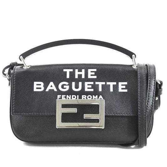 Black Leather Fendi Baguette