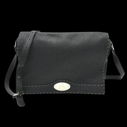 Black Leather Fendi Baguette