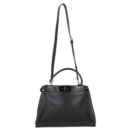 Black Leather Fendi Peekaboo