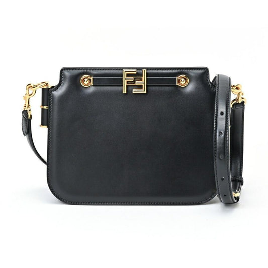 Black Leather Fendi Shoulder Bag