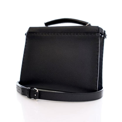 Black Leather Fendi Peekaboo