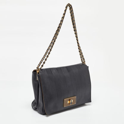 Black Leather Fendi Shoulder Bag