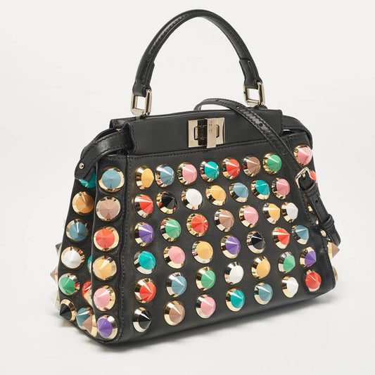 Black Leather Fendi Peekaboo