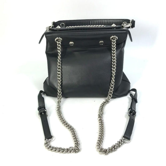 Black Leather Fendi Baguette