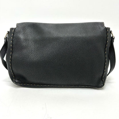 Black Leather Fendi Baguette