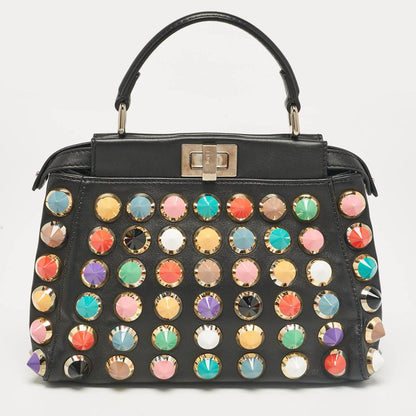 Black Leather Fendi Peekaboo