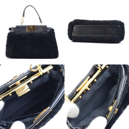 Black Leather Fendi Peekaboo