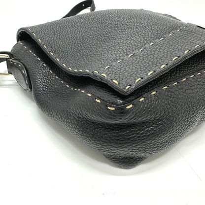 Black Leather Fendi Baguette