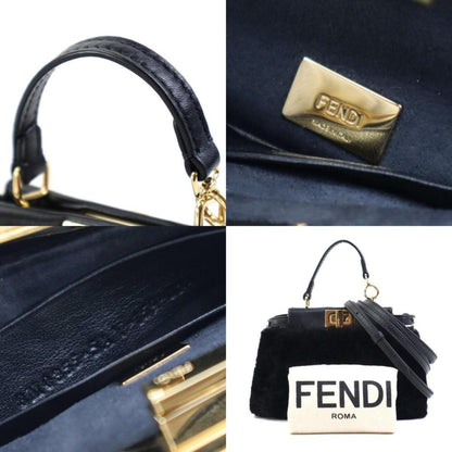 Black Leather Fendi Peekaboo