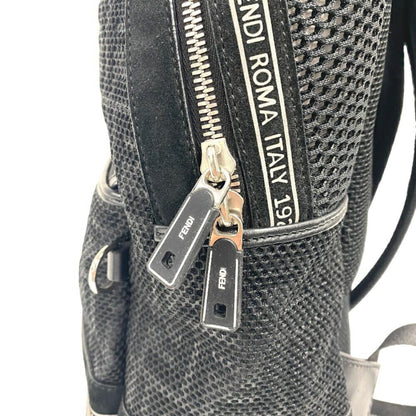 Black Leather Fendi Backpack