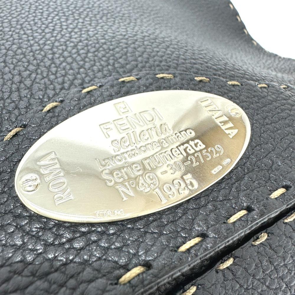 Black Leather Fendi Baguette