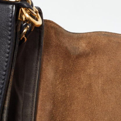 Black Leather Fendi Shoulder Bag