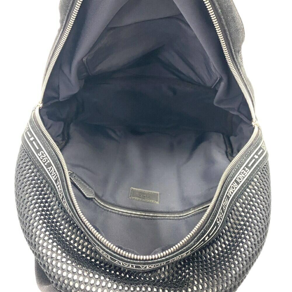 Black Leather Fendi Backpack
