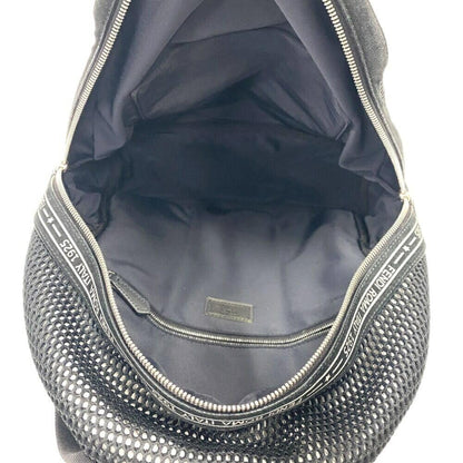 Black Leather Fendi Backpack