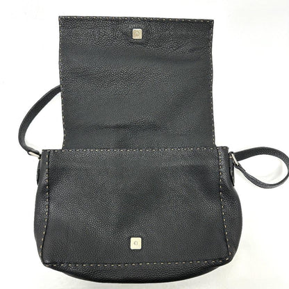 Black Leather Fendi Baguette