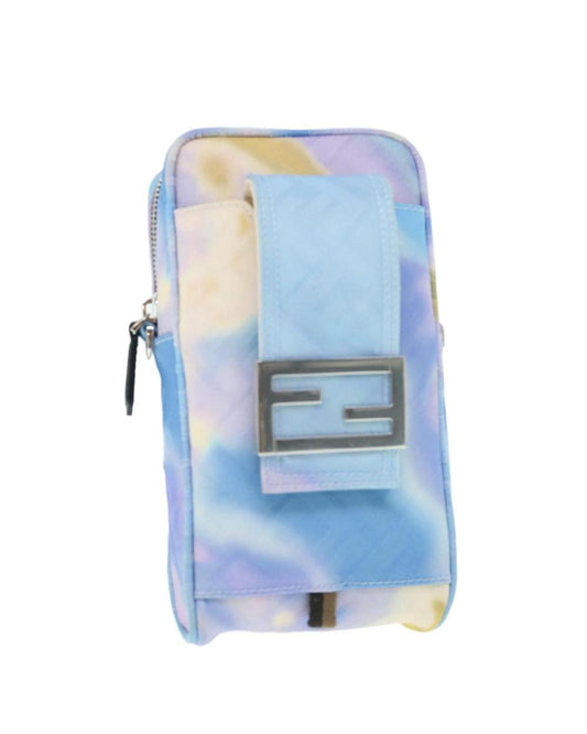 Blue Canvas Fendi Shoulder Bag