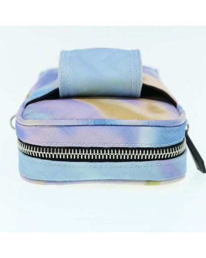 Blue Canvas Fendi Shoulder Bag