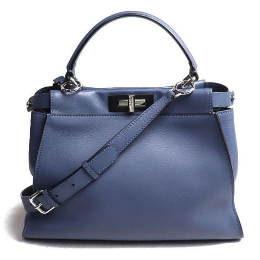 Blue Fabric Fendi Peekaboo