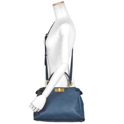 Blue Fabric Fendi Peekaboo