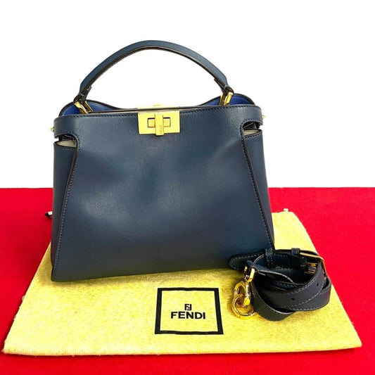 Blue Fabric Fendi Peekaboo