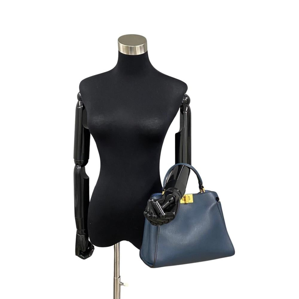 Blue Fabric Fendi Peekaboo